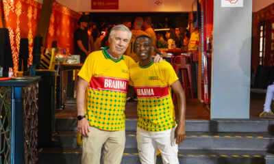 Camarote Bar Brahma - Carlo Ancelotti e Amaral - Foto: Geovani Moreira