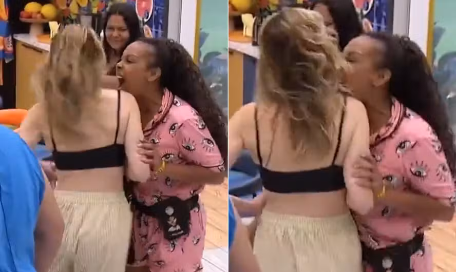 Sol Vega parte para cima de Ana Paula Renault em briga no BBB 26 — Foto: Reprodução/TV Globo