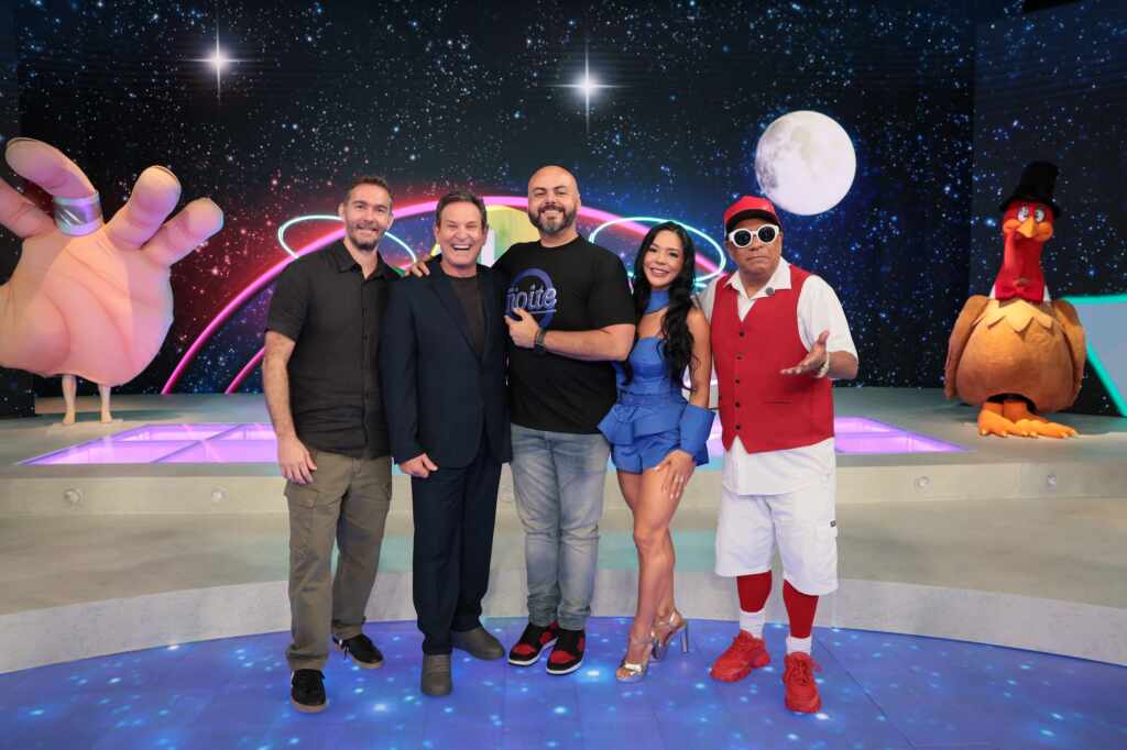 Os diretores Jefferson Cândido, Fabiano Wicher, Luiz Ricardo, Rafinha Viscardi e Liminha - Foto Divulgação - Rogerio Pallatta/SBT