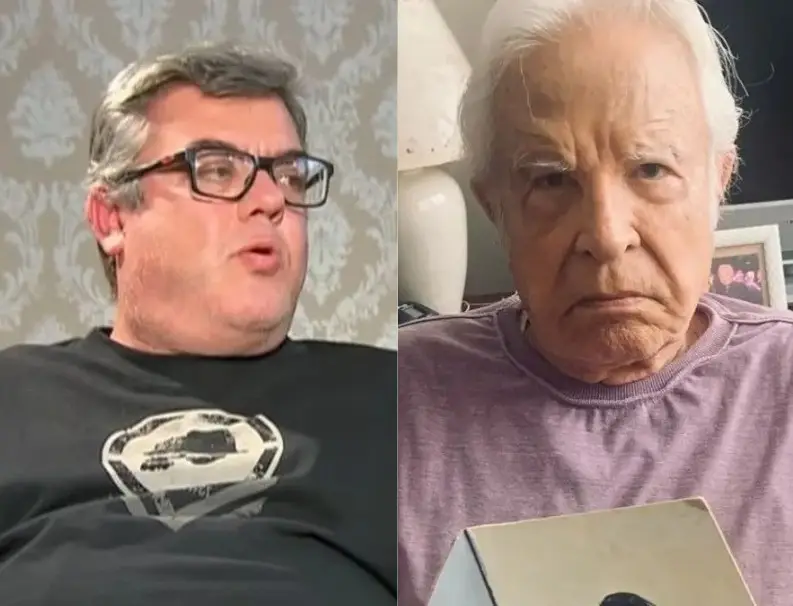 Cid Moreira e o Filho Rodrigo - Foto Divulgação