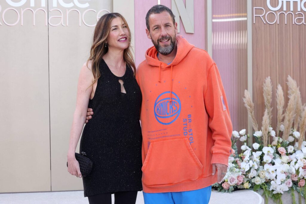 Jackie Sandler e Adam Sandler na estreia de 'Paixão de Escritório' - Kevin Winter:Getty Images via AFP