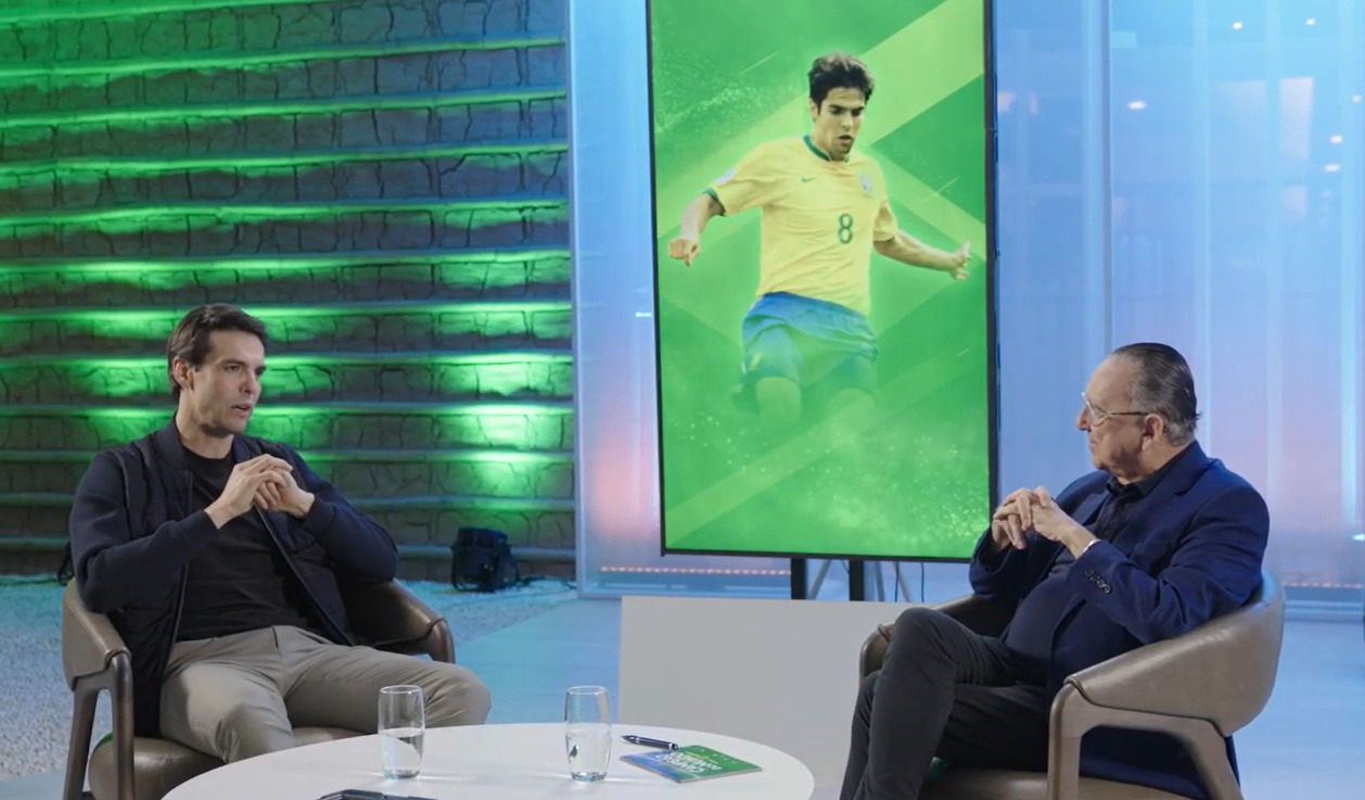 Kaká e Galvão Bueno - Foto Divulgação