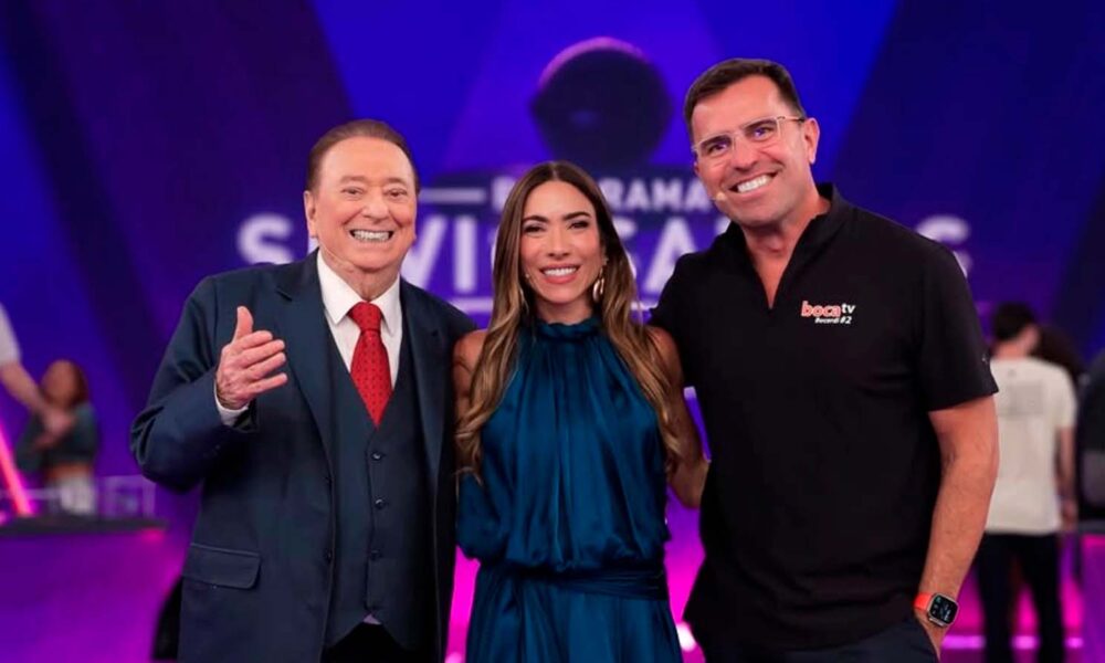 Patricia Abravanel, Raul Gil e Rodrigo Bocardi Foto Divulgação_SBT