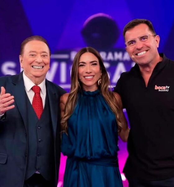 Patricia Abravanel, Raul Gil e Rodrigo Bocardi Foto Divulgação_SBT