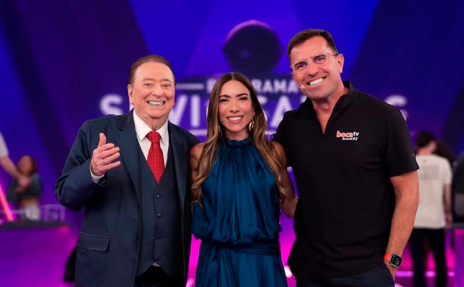 Patricia Abravanel, Raul Gil e Rodrigo Bocardi Foto Divulgação_SBT