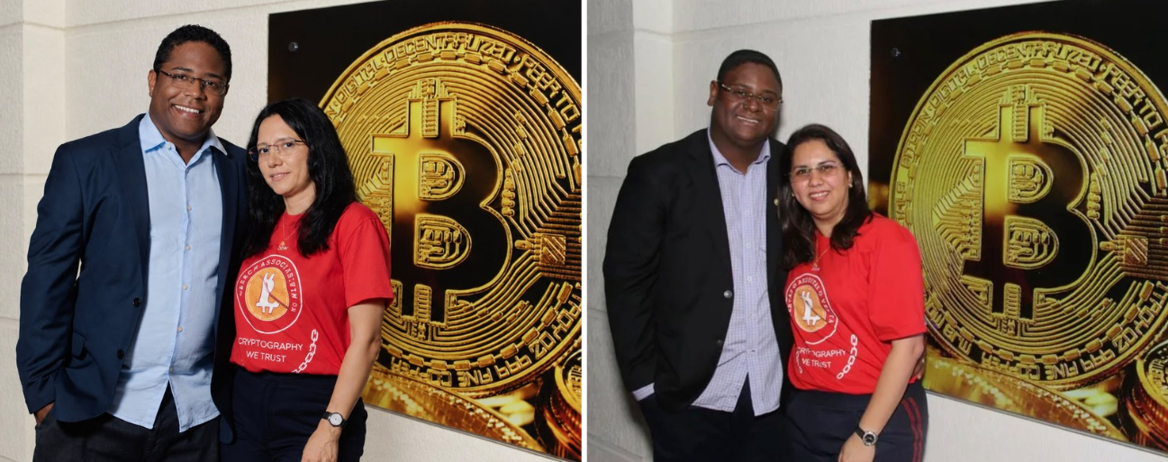À esquerda, Christian Malheiros e Lorena Comparato caracterizados para o filme “O Faraó dos Bitcoins”. Crédito- Guilherme Leporace
