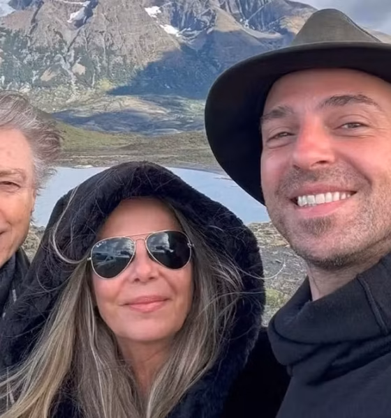 Carlos Alberto Riccelli, Bruna Lombardi e o filho do casal, Kim Riccelli — Foto- Reprodução:Instagram