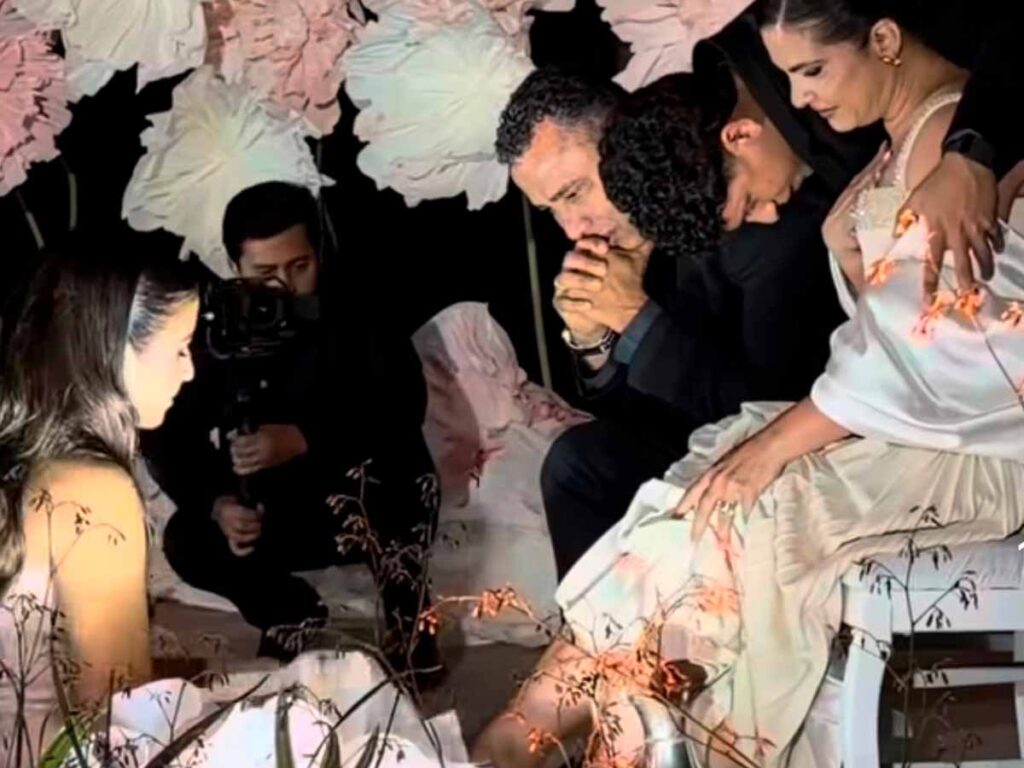 Maria Catherine, Aline Barros e Gilmar Santos (Reprodução- Instagram @pauloalberto_ )