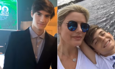 Záion, filho de Mari Alexandre e Fábio Jr, atualmente e em foto antiga — Foto- Reprodução:Instagram
